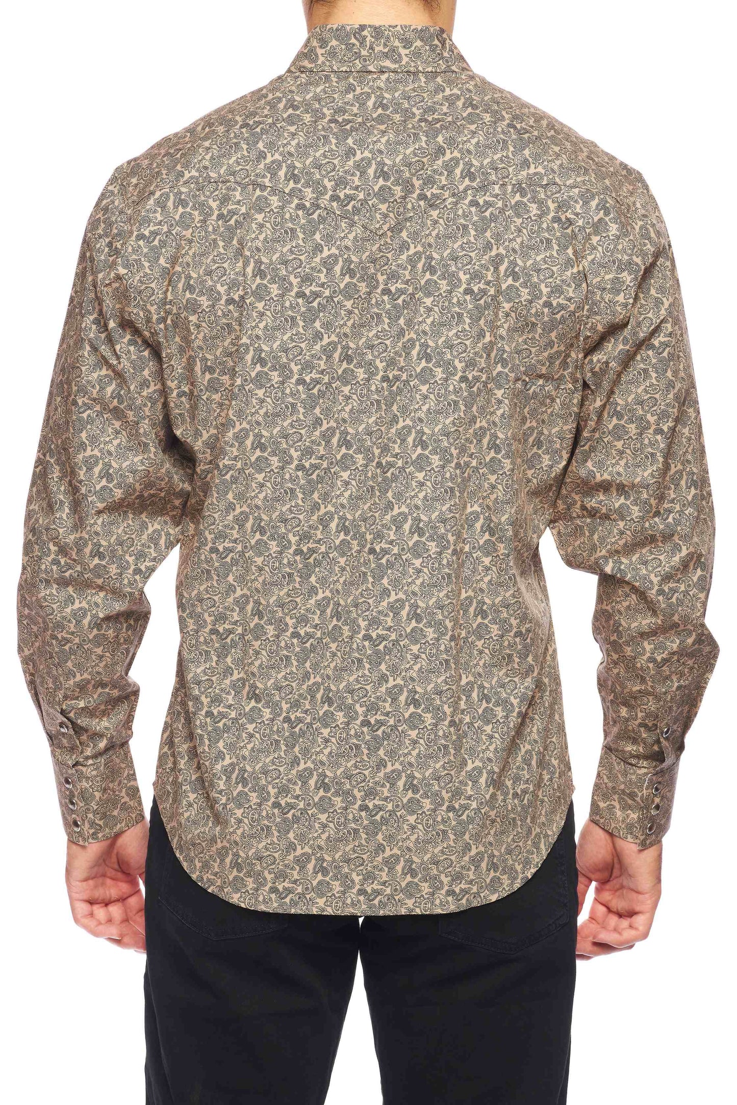Rodeo Clothing Men's Print Long Sleeve Snap Shirt