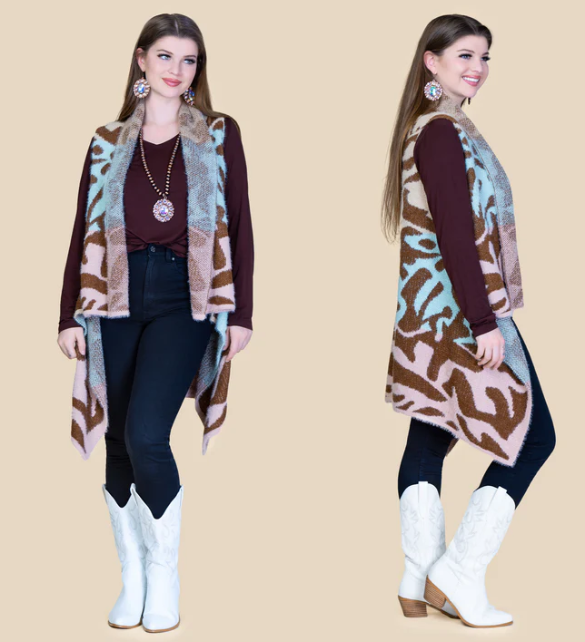 Multi Color Fall Vest - Multi