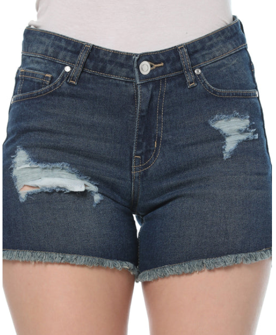 MYRA- Raggedy Denim Shorts