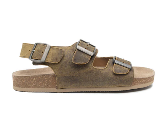 MYRA- Mountain Path Leather Sandals In Suede