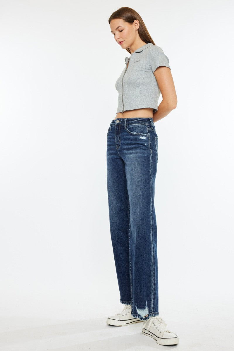 Kan Can- Dania Essentials High Rise Wide Leg Jeans