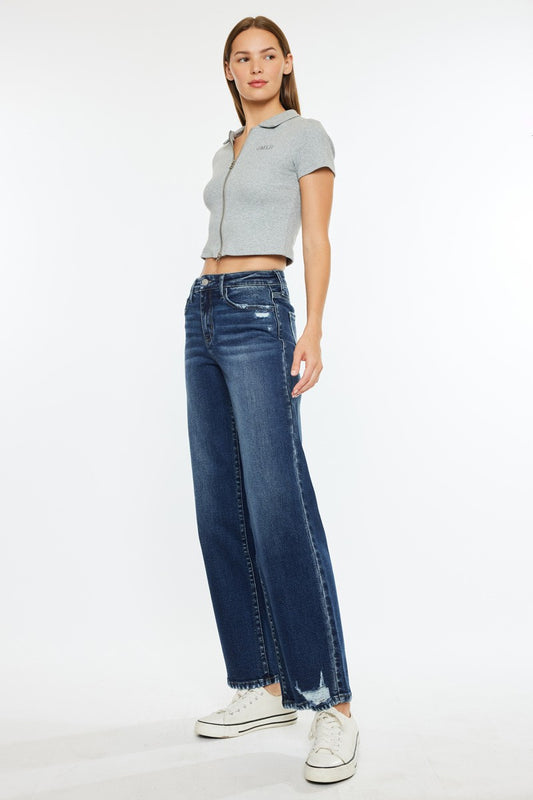 Kan Can- Dania Essentials High Rise Wide Leg Jeans