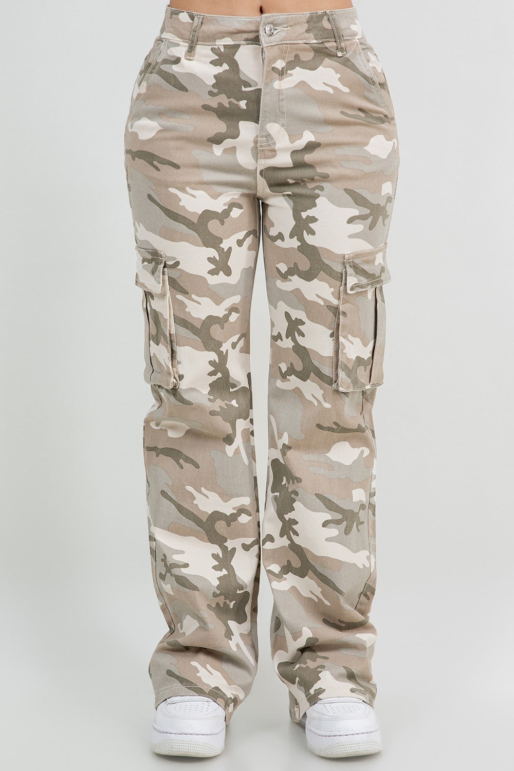 Camo Cargo Pants- Wide Leg