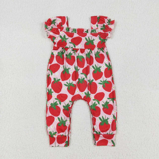 Ruffled Strawberry Romper