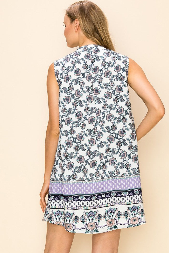 Sunshine Bloom Border Print Dress