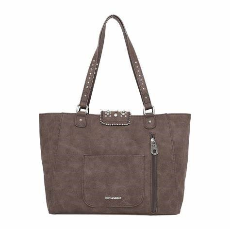 Montana West Concho Concealed Carry Tote- Coffee