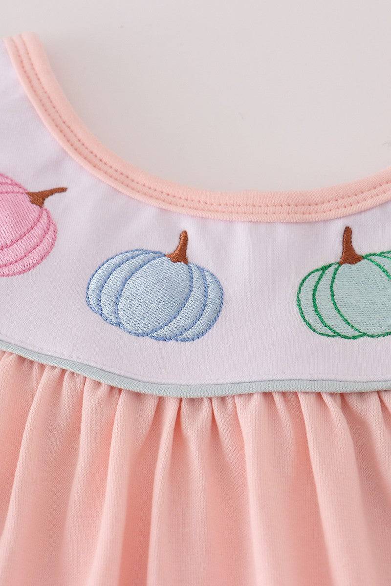 Pumpkin Embroidered Dress