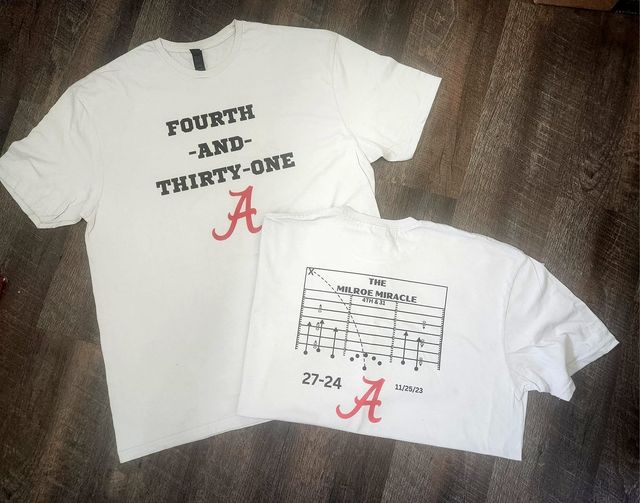 Alabama Crimson Tide 4th and 31 t-shirt with stylish design.
