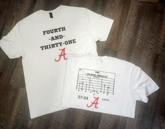 Alabama Crimson Tide 4th and 31 t-shirt with stylish design.