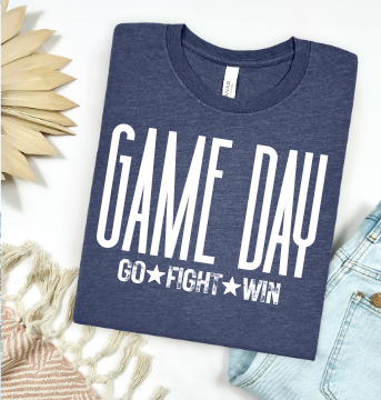 Game Day Go Fight Win Graphic T-Shirt- Youth Sizes