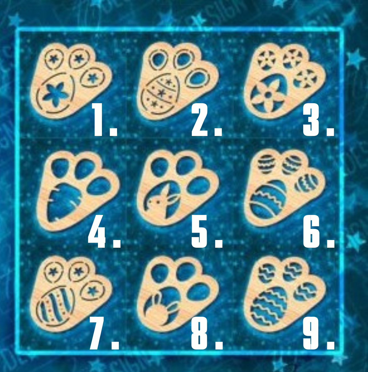 Easter Bunny Track Stencil