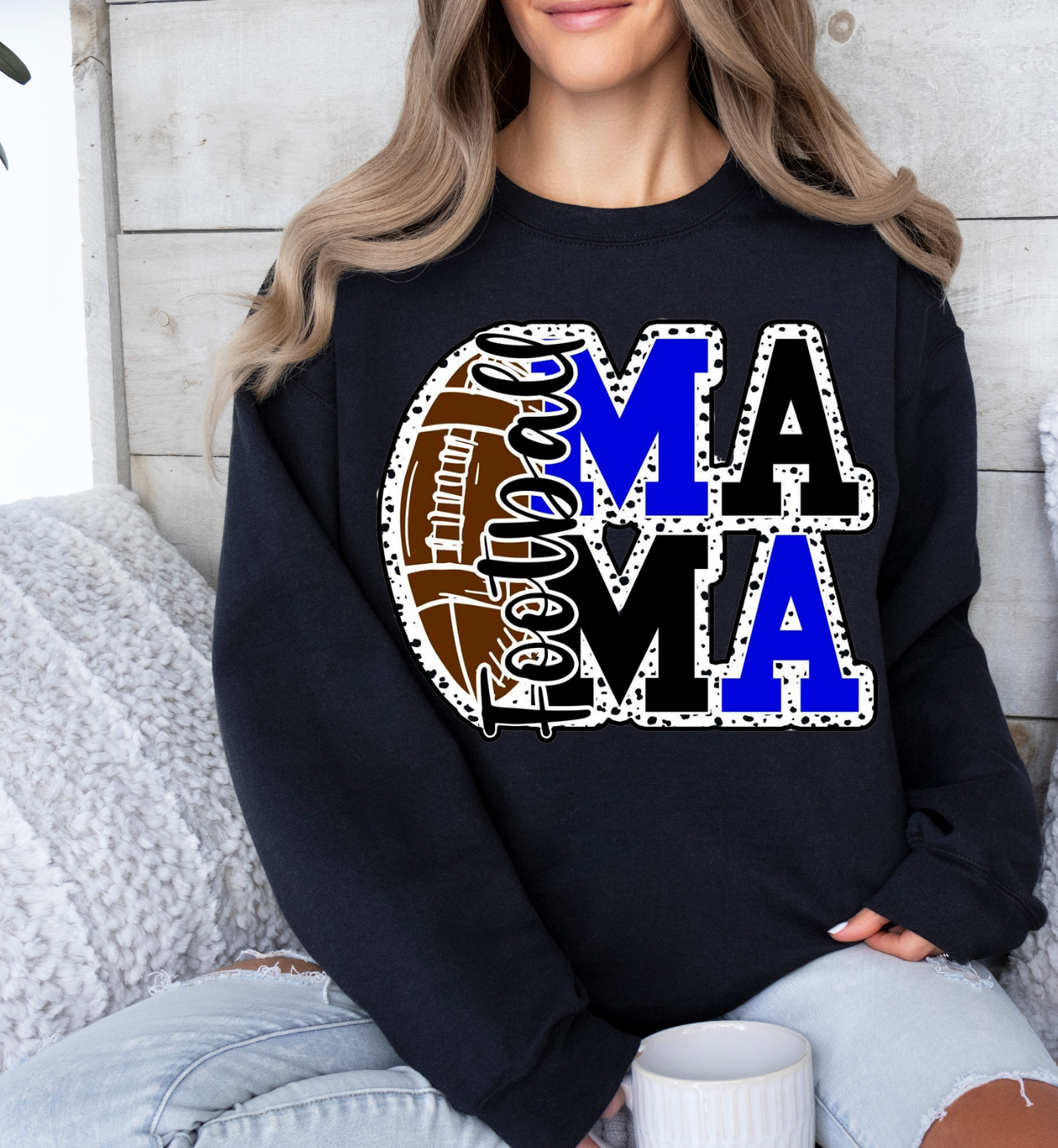 Football Mama- Royal Blue