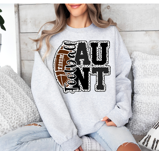 Football Aunt- Black