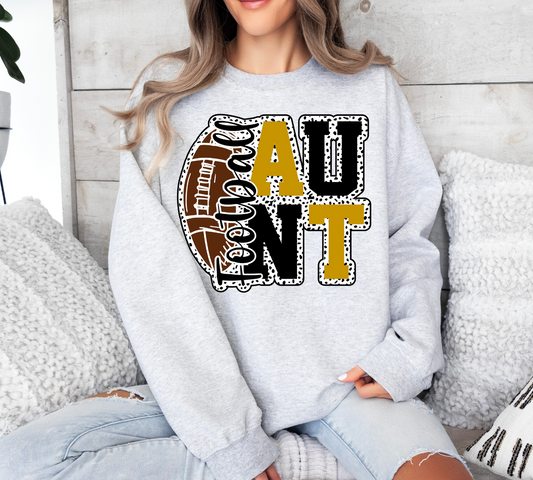 Football Aunt- Gold