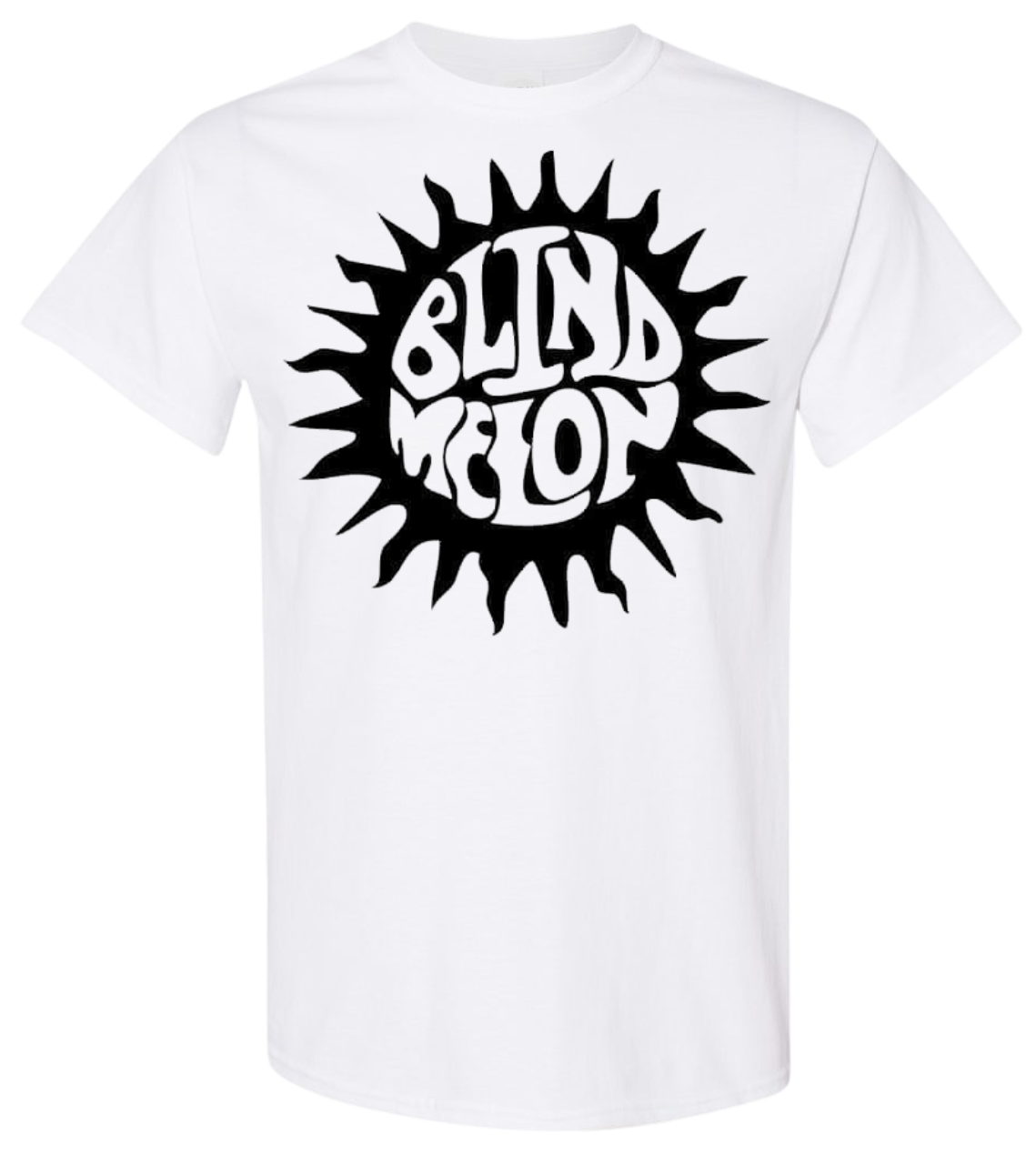 Blind Melon T-shirt, Gildan brand, 100% cotton, black and white design.