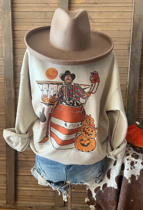 Halloween Rodeo Clown Sweatshirt