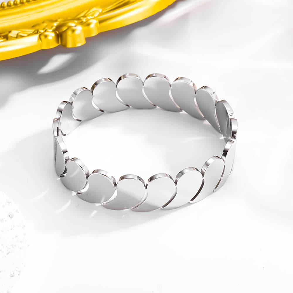 Water Droplet Splicing Multi-layer Titanium Steel Bracelet
