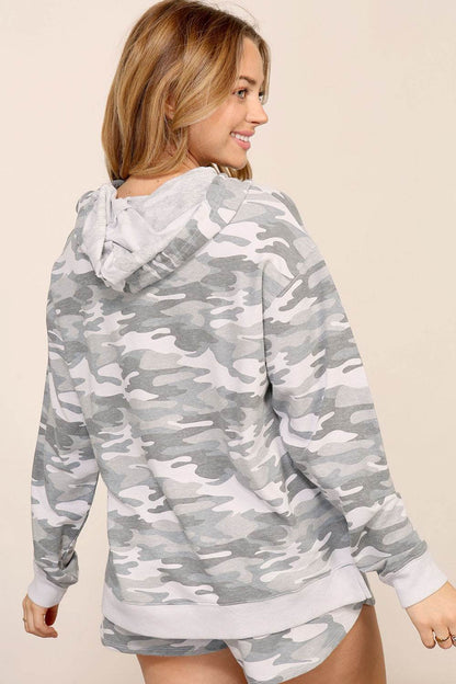 Camo Print Hoodie