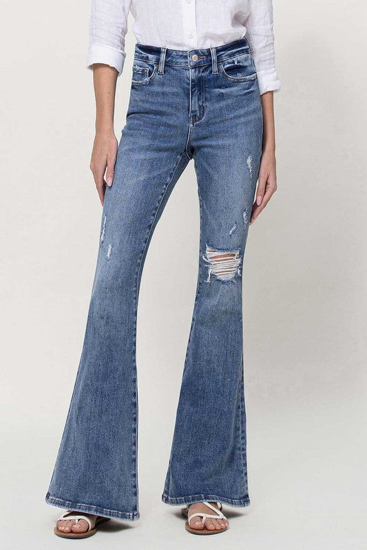 Vervet- Conscious- High Rise Long Flare Jean
