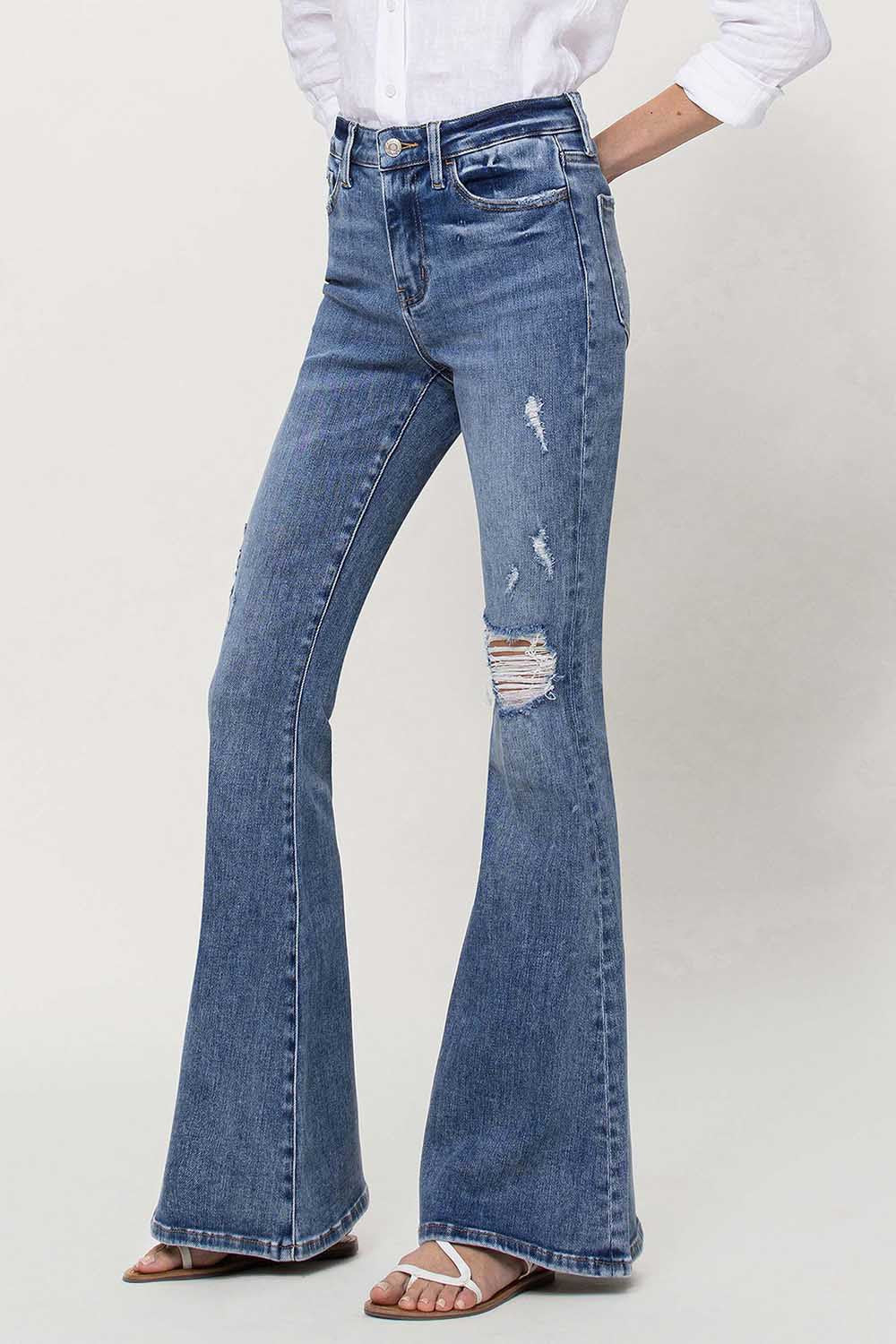 Vervet- Conscious- High Rise Long Flare Jean