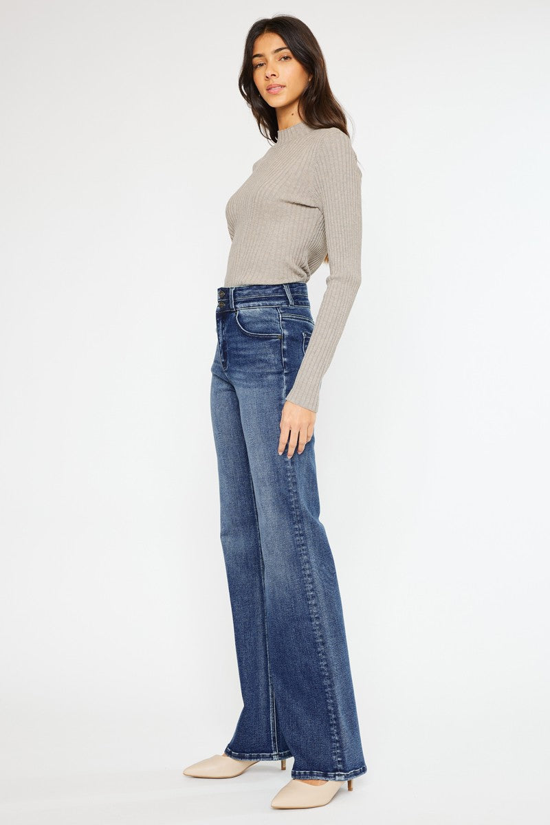 Kan Can- Onyx Essentials Ultra High-Rise Wide Flare Jeans