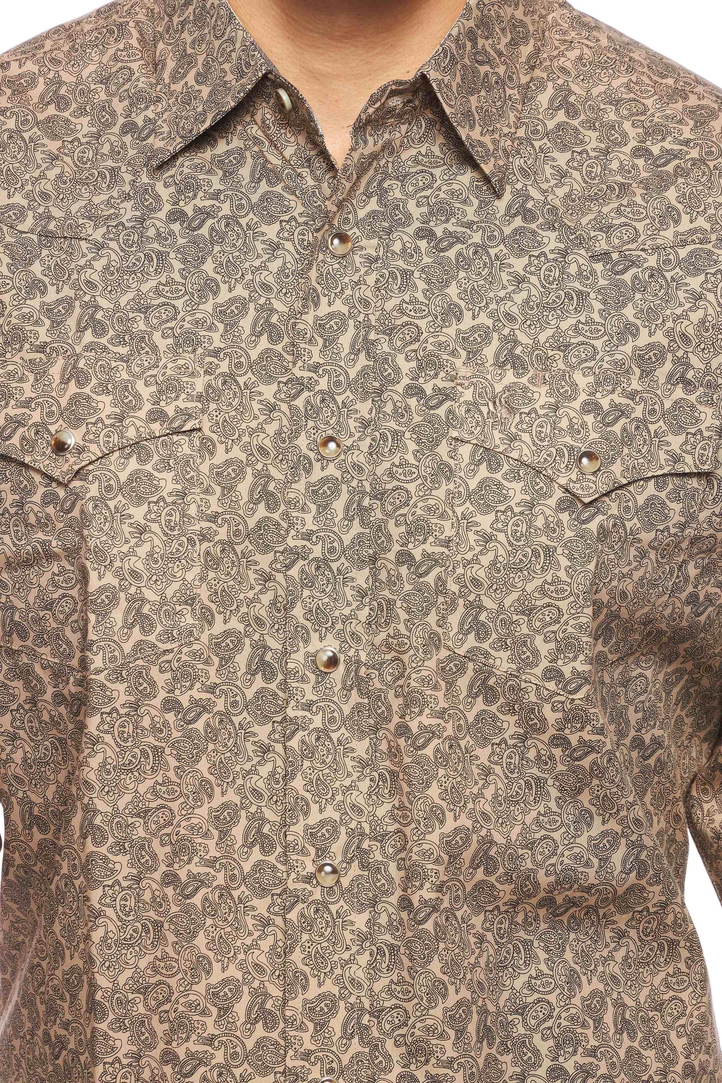 Rodeo Clothing Men's Print Long Sleeve Snap Shirt