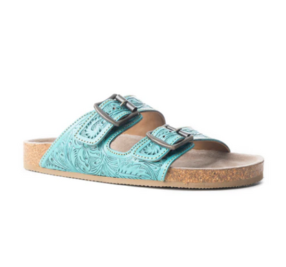 MYRA- Wildlfower Wanderer Sandals In Turquoise
