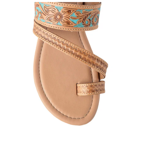 MYRA- Lannie Mae Sandals in Honey