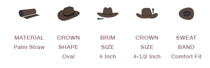 Gone Country- Cheyenne Natural- Palm Cowboy Hat