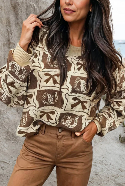 Horseshoes Pattern Sweater