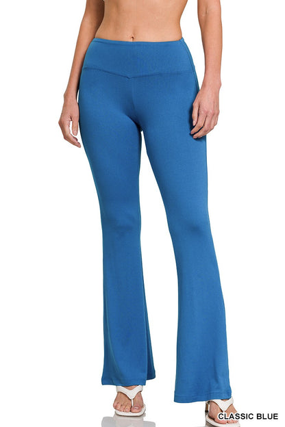 ZENANA- Buttery Soft Flare Leg High Waist Yoga Pants