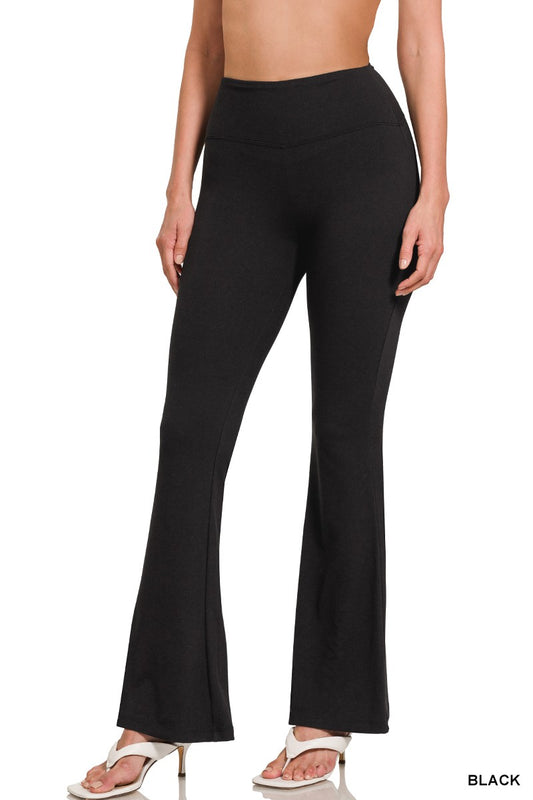 ZENANA- Buttery Soft Flare Leg High Waist Yoga Pants