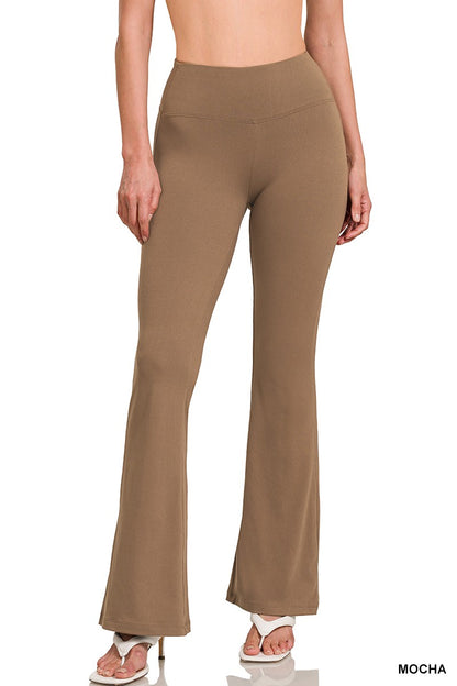 ZENANA- Buttery Soft Flare Leg High Waist Yoga Pants