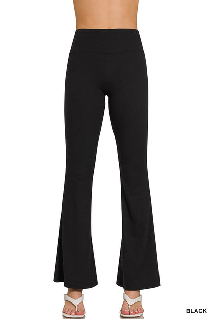 ZENANA- Buttery Soft Flare Leg High Waist Yoga Pants