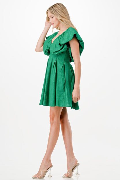 Ruffle Detail Short Dress