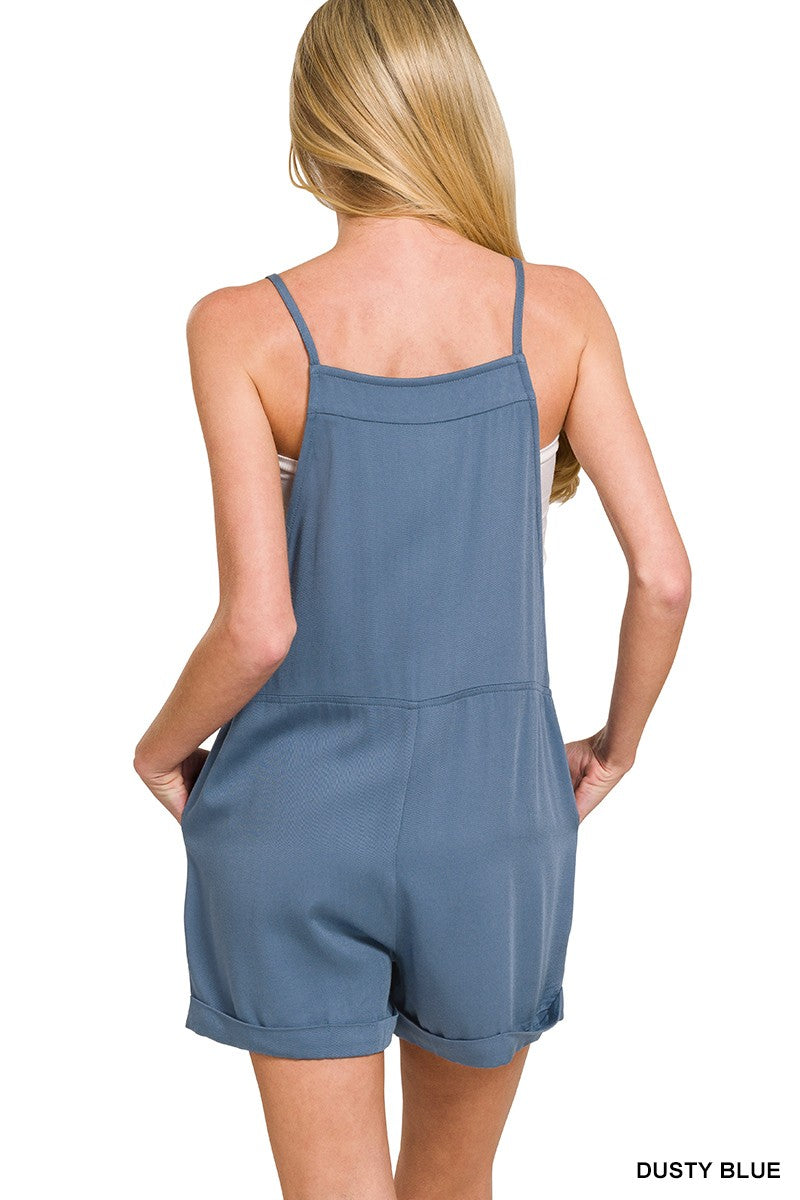 Romper With Tie Knot Straps- Zenana