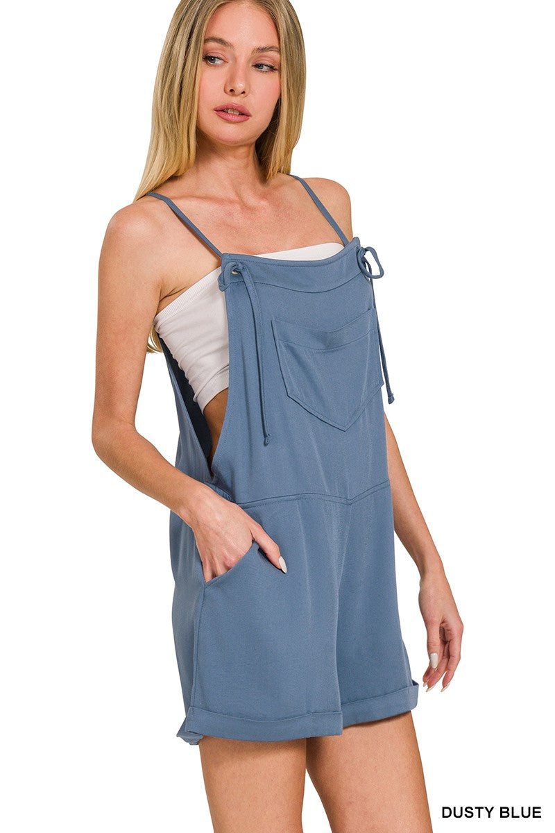 Romper With Tie Knot Straps- Zenana