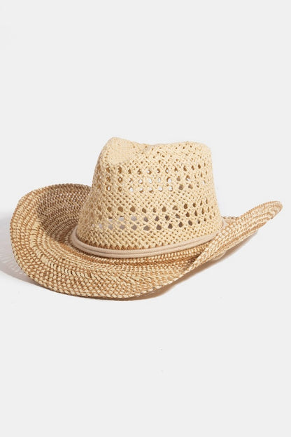 Western Straw Braid Sun Cowboy Hat
