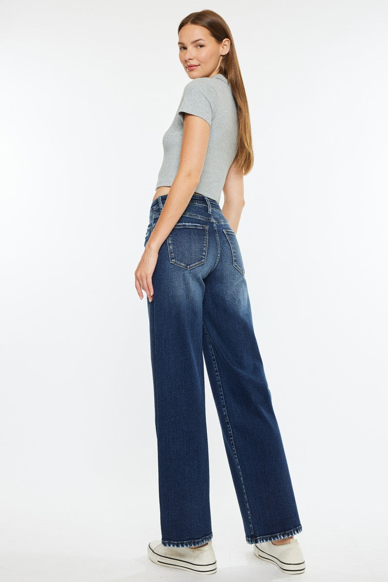 Kan Can- Dania Essentials High Rise Wide Leg Jeans