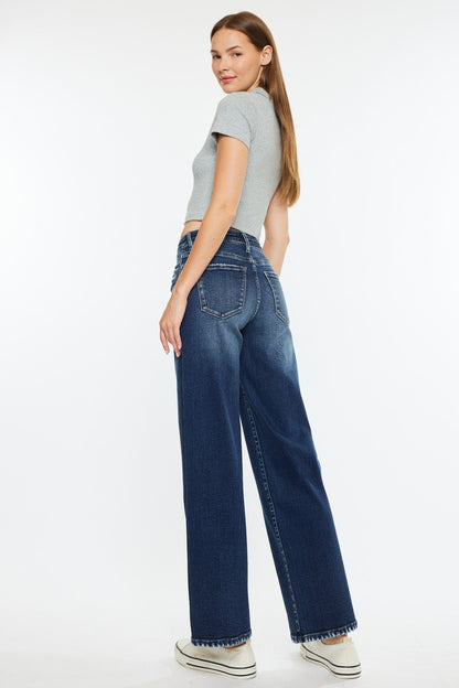 Kan Can- Dania Essentials High Rise Wide Leg Jeans