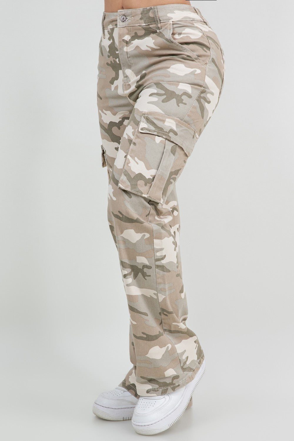 Camo Cargo Pants- Wide Leg