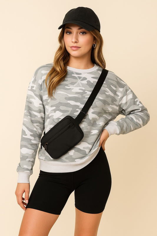 Camo Print Sweatshirt