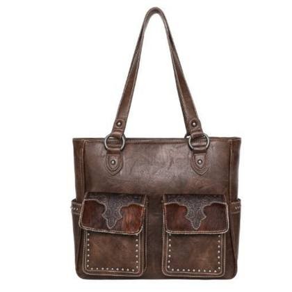 Montana West Hair-on Concealed Carry Western Tote