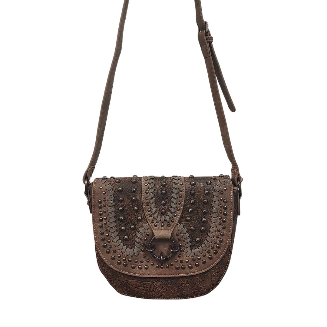 Montana West Concho Western Crossbody Saddle Bag