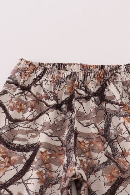 Hunting Dog Deer Duck Embroidery Pants Set