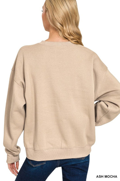 ZENANA- Fleece Long Sleeve Pullover & Sweatpants Set