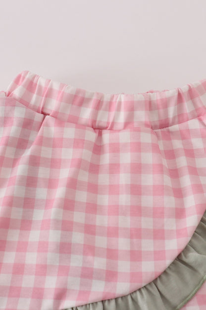 Pumpkin Turkey Applique Skorts Set