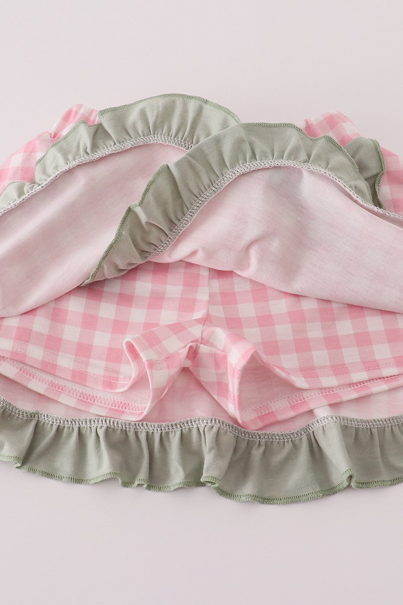 Pumpkin Turkey Applique Skorts Set