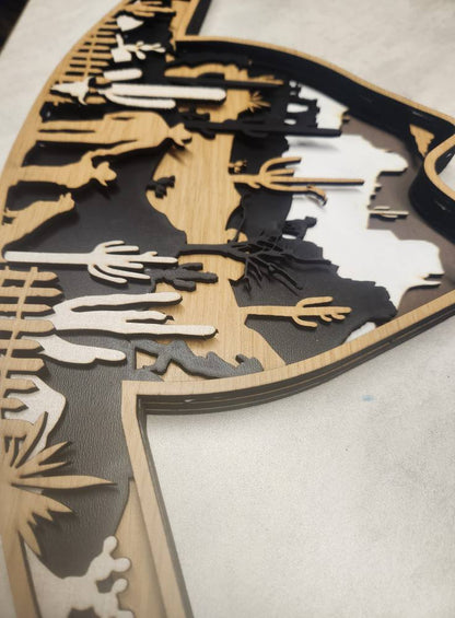 Cowboy Hat Wall Art- 7 layer