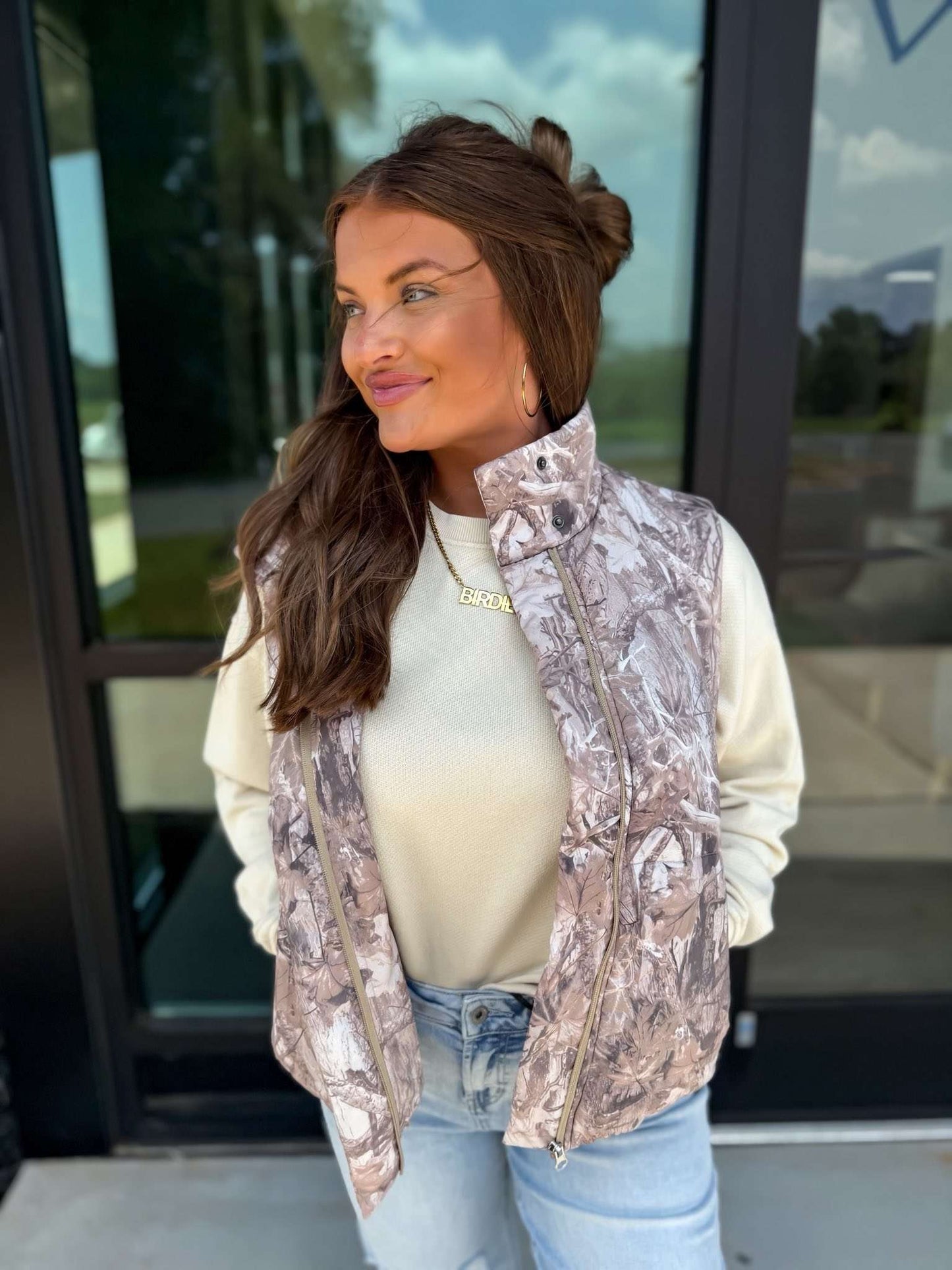 Dark Camo Puffer Vest